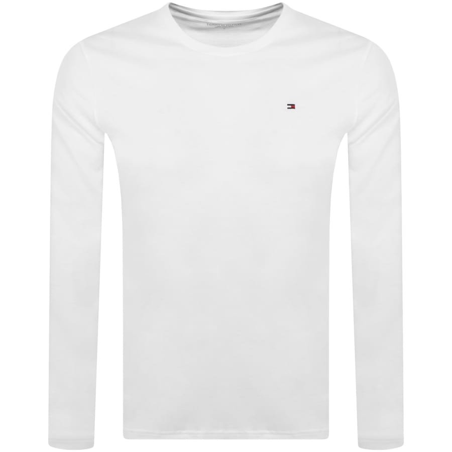 Tommy hilfiger white long sleeve shirt on sale